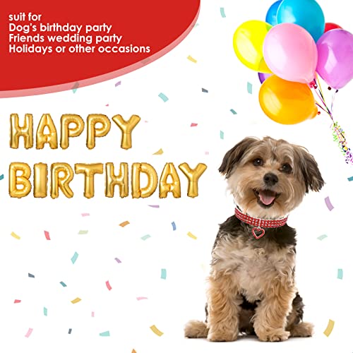 Tiesome Cat Collar With Rhinestones, Adjustable 3 Rows Crystal Diamond Cat Dog Collar Elastic Pet Necklace Pendant For Wedding Small Pet Necklace Jewelry (Red) #TOP5