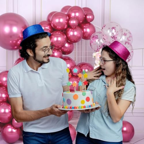 Image of Party Propz Dark Pink Balloons For Decoration - Pack Of 25 Pcs Pink Balloons for Birthday | Balloons For Decoration | Pink Balloon Decorations Set (Latex)