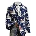 Christmas Suit Jacket for Men Vintage Xmas Print Corduroy Blazer Slim Fit One Button Fashion Casual Christmas Sports Coat Trendy Winter Clothing