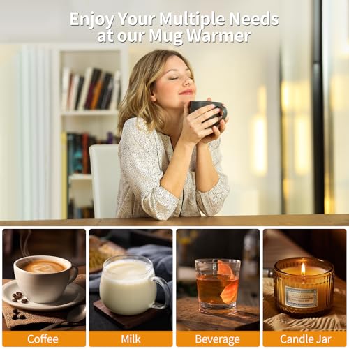 image for Lerat Coffee Mug Warmer & Mug Set for Desk, Electric Coffee Cup Warmer