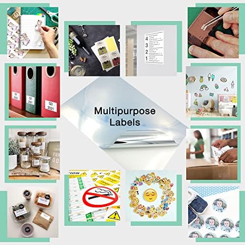 Evergreen Goods 10 x A4 Printable Metallic Silver Vinyl Sticker Labels | Inkjet & Laser Waterproof | Self-Adhesive Sticky-Back | Print at Home - Make Stickers, Christmas Gifts & Occasions