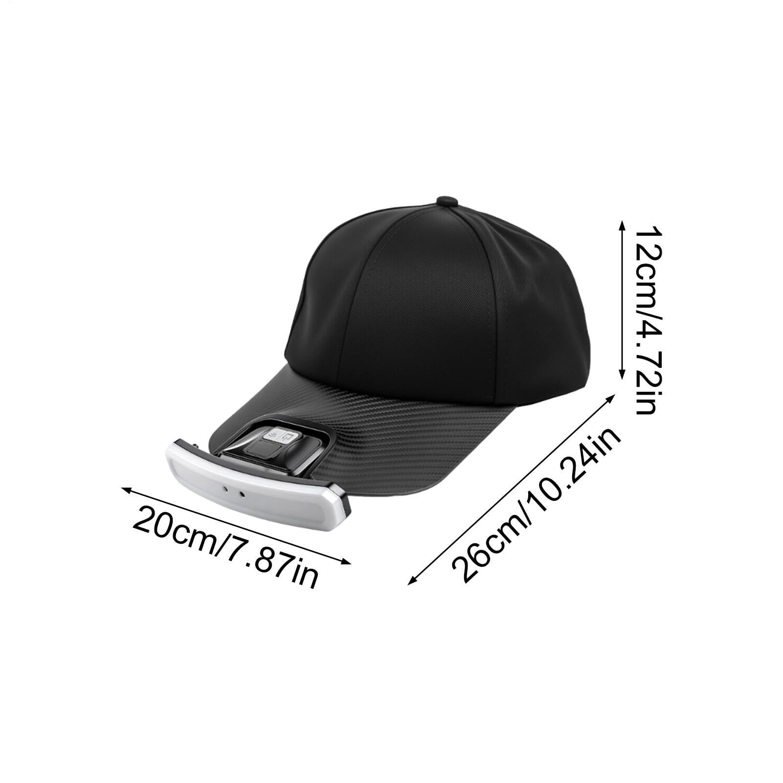 Gorras De Béisbol Con Luz Gorra Ajustable 180 Grados Portátil Con Sensor