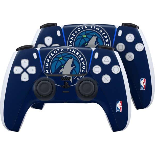Skinit Decal Gaming Skin Compatible with PS5 Controller (2 Pack) - Officially Licensed NBA Minnesota Timberwolves Large Logo Design