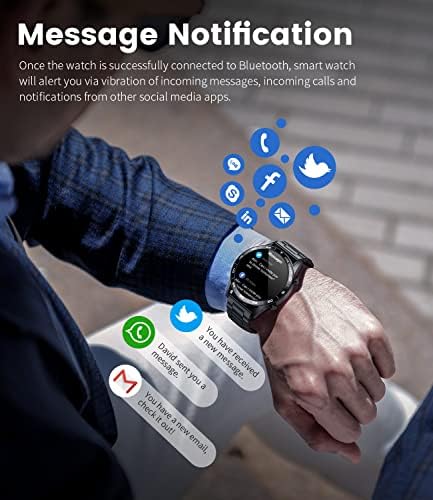LIGE Smart Watch, Smart Watch for Men Answer/Make Call, 1.39" Fitness Watch with 100+ Sports Modes, 2 Straps, Voice Assistant & Smart Reminder & Health Monitor Smartwatch for Android iOS, Black