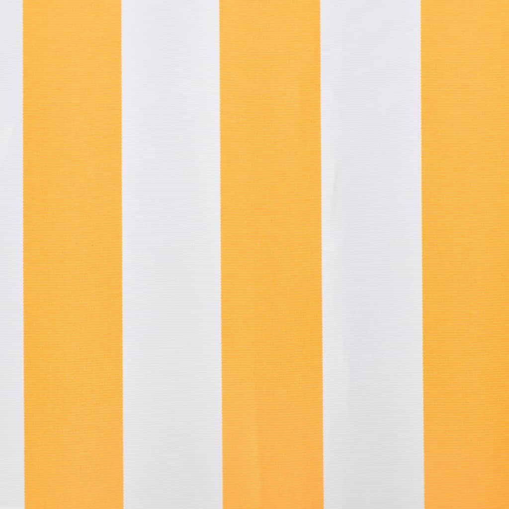 AUVYI Tenda da sole in tela, colore giallo girasole e bianco, 3 x 2,5 m, tessuto di ricambio per tende da sole e balcone, protezione solare, resistente all'acqua