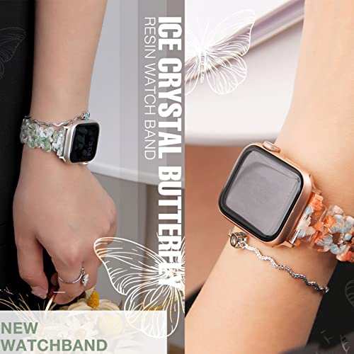 Kolgios Butterfly Clear 38Mm 40Mm 41Mm Fancy Women Smartwatch Band Compatible For Apple Watch Series 8/7/Se/6/5/4 Stylish Adjustable Replacemen Bracelet For Iwatch 8 #TOP5