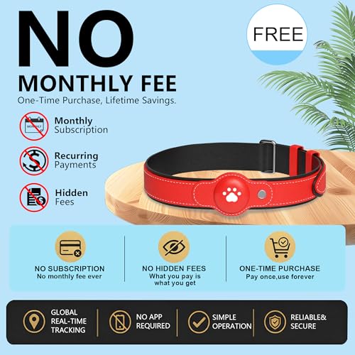 New GPS Tracker for Dogs: Smart Pet Collar with Real-Time Tracking,No Monthly Fee/Subscription (iOS & Android) Waterproof, Anti-Lost,365-Day Long Battery Life GPS Tracker Dog Collar(Tracker Included)