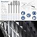 Sworker 5Pcs Carbide Burr Set 1/4 Shank w/Clear Box Head Dia 8mm Die Grinder Bits Rotary Tools Attachment Kit Rasp File Accessories Metal Wood Stone Steel Grinding Deburring Cutting Porting Carving