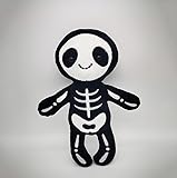 JAYTOON Cute Skeleton Figure Plush Toy Skull Plushies Stuffed Animal Christmas Halloween Plush Decor Birthday Gifts for Kids 13 * 4.7 inch