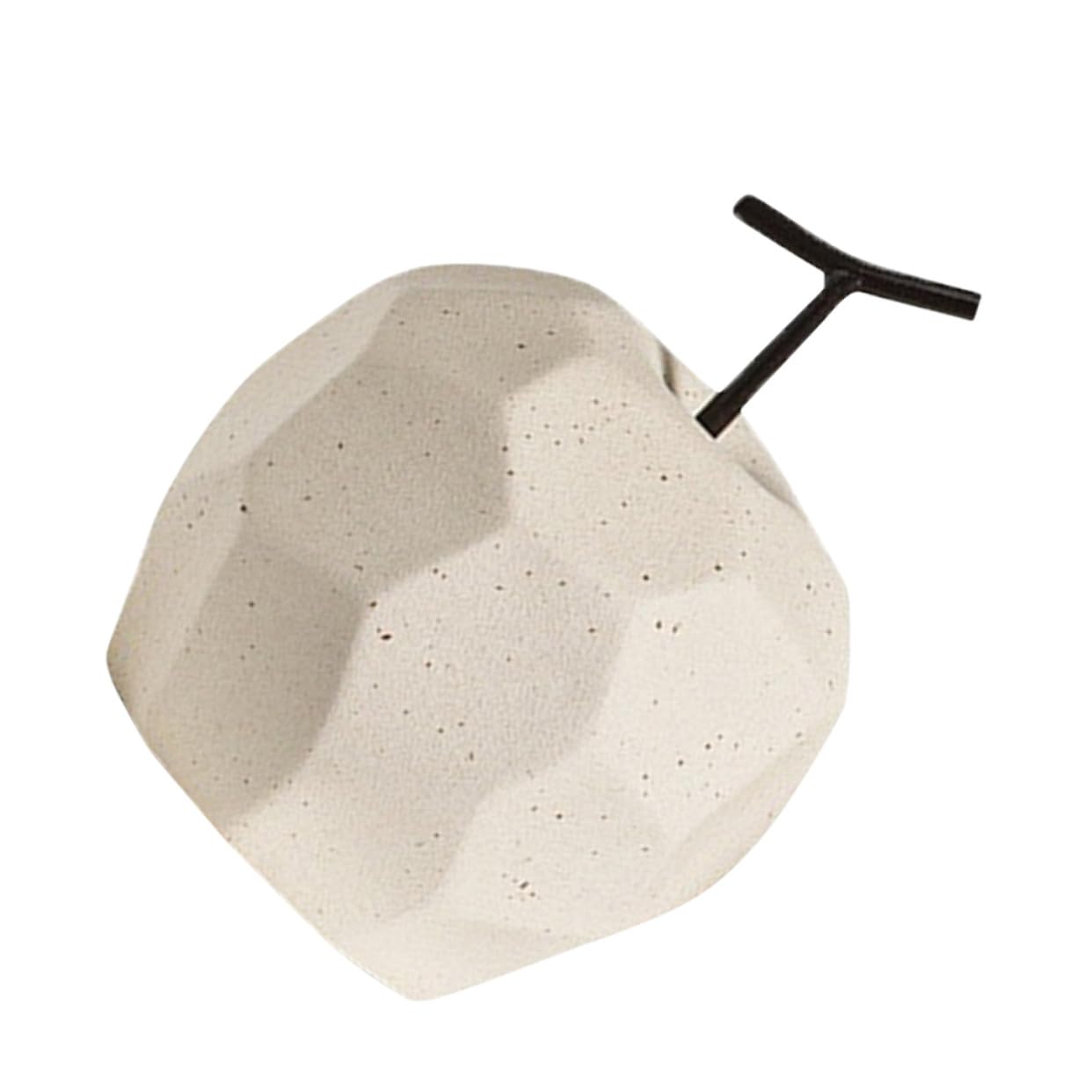 Pomme céramique décorative sculptée à finition lisse et stable
