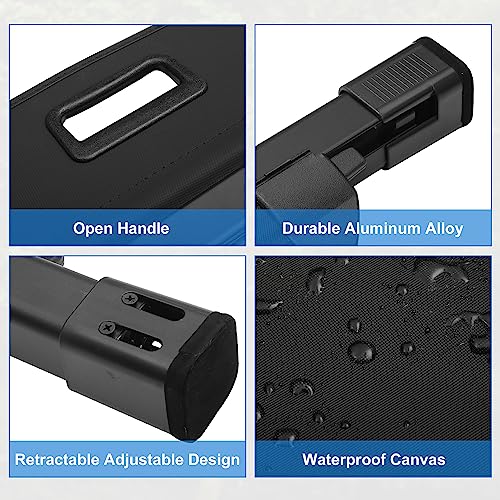 X AUTOHAUX Retractable Cargo Cover for Hyundai Tucson 2022-2024 Waterproof Non Slip SUV Rear Trunk Shielding Shade Black by X AUTOHAUX - Image 4