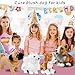 Tiny Heart Mops Stofftier Plüschtier 27cm/10” realistisches Hund Plüsch schönes Tier niedliche und weiche Geschenke für Kinder Jungen und Mädchen Spielzeug Weiß