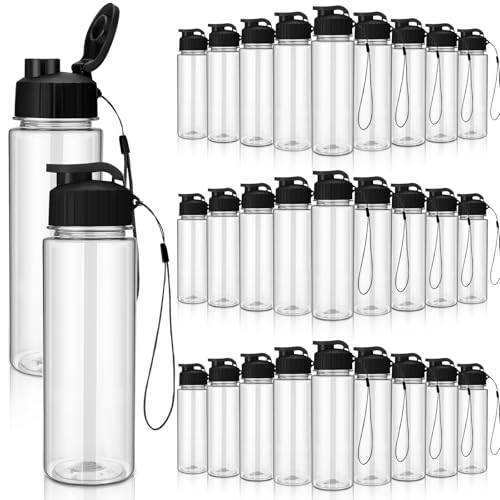Mifoci 72 Pcs Plastic Water Bottles Bulk 17 oz (Black)