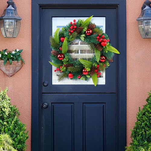 Couronne de Noël artificielle pour porte résolvant le manque de douceur - 3