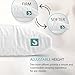 Sleepgram Bed Support Adjustable Hypoallergenic Cool Sleeping Loft Soft Pillow with Removeable Microfiber Cover, Queen Size, White