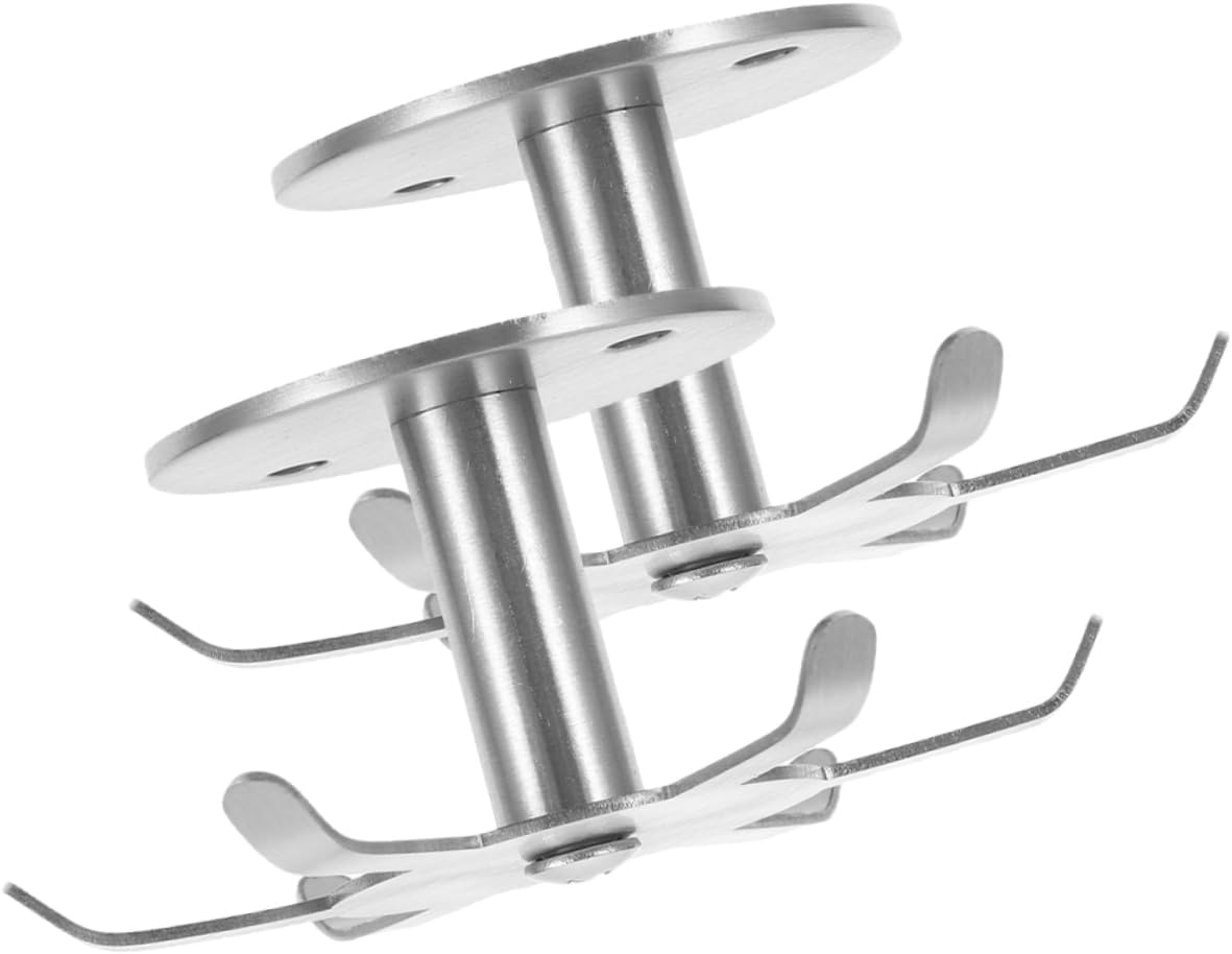 5sets Heavy Duty Rotating Mount Under Cabinet Kitchen Cutlery Hook Kitchen Utensil Rack Multi-use Hanger Storage 2pcs*5