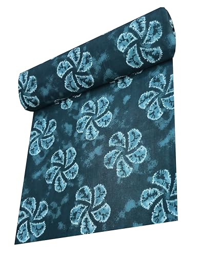 Image of 2 Meter Hand Block Indian Cotton Unstitched Jaipuri Handmade Digital Printed Fabric Material for Women Kurta /Blouse /Palazzos /Piece Material for Women's (Green)