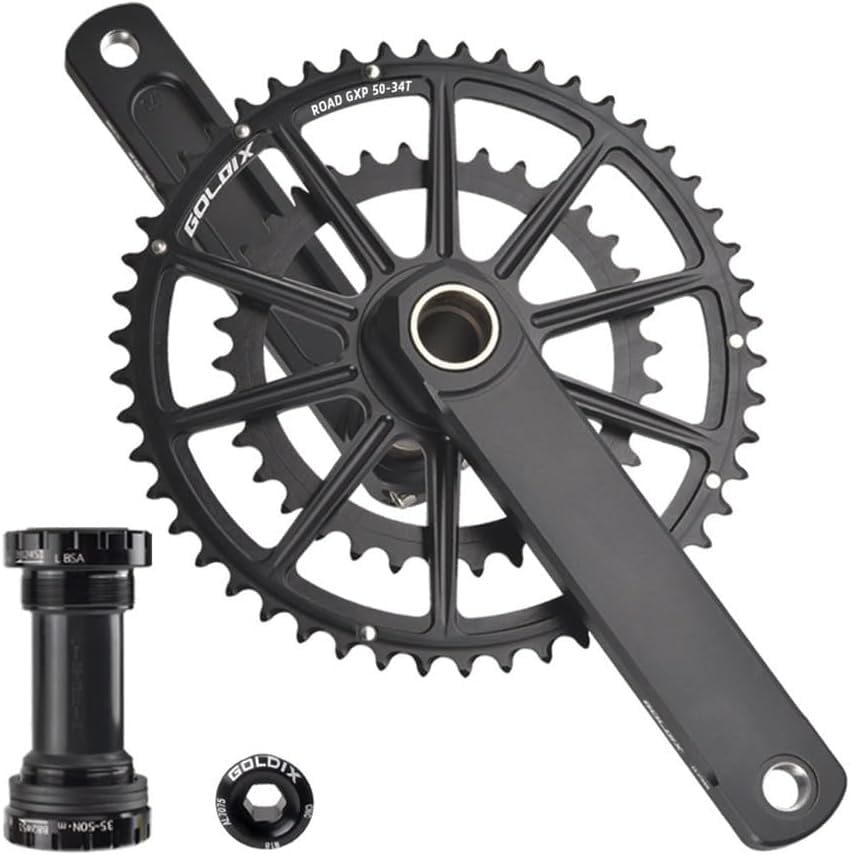 Pédalier de vélo de route GXP double plateau pour transmissions 7 à 12 vitesses