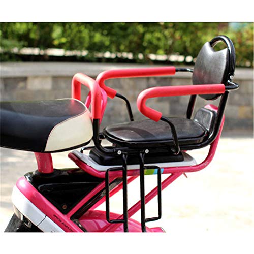 GFYWZZ Bicycle Rear Seat Kids Cushion Footrest Set, Child Bike Back Seat Armrest Seat Cushion, Detachable Fence Armrest and Pedal - Thumbnail 6