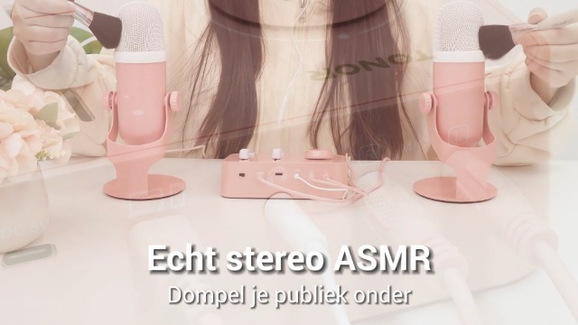 TONOR ASMR Conjunto de Dispos con Interfaz Audio, Micrófono Condensador de Doble Capacitor, Audio 3D Inmersivo, Calidad de Sonido Clara, Volumen Control, para Creación/Grabación/Podcast, Negro