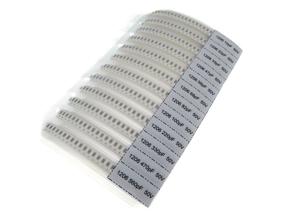 1206 SMD Capacitor Kit 38 Value Total 950 Pieces Surface mount