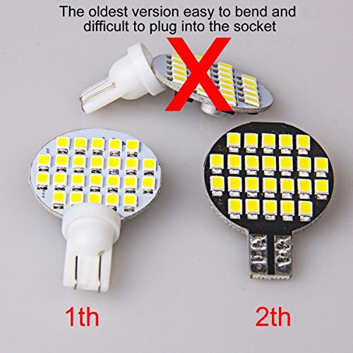 Grb 10 X Super Bright T10 921 194 Led Bulb For Rv Trailer Camper Motorhome Boat Ceiling Dome Interior Light 12V 24-Smd Natural White Wedge Lamp (Pack Of 10) #TOP4