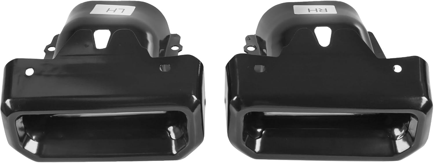 1 PAIR Exhaust Tips Bezels Black Replacement For Chevy Silverado, GMC Sierra, 1500 2019-2024, Replace 2253506 84434641 84434642