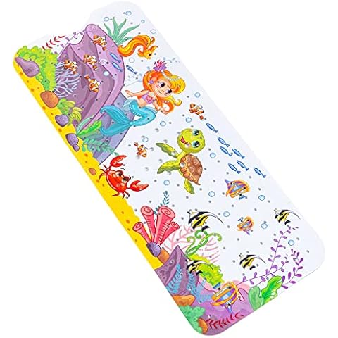 Bathsafe Schöne Cartoon-Badewannenmatte, extra lang Cover