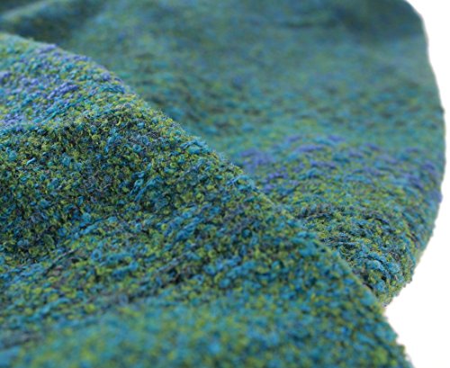Wrap, Ruana Wraps for Women, Wool Shawl, Irish Gifts for Her, Biddy Murphy, Made in Ireland, 85% Lambswool, 54" X 72", Soft, Lightweight, Warm, Kelly Marine