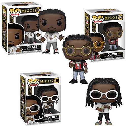 Funko Pop! Rocks: Migos Collectible Vinyl Figures, 3.75″ (Set of 3) - Les Beatles, Paul McCartney, John Lennon, RIngo Starr, George Harrison Funko Pop! Rocks: Migos Collectible Vinyl Figures, 3.75" (Set of 3)