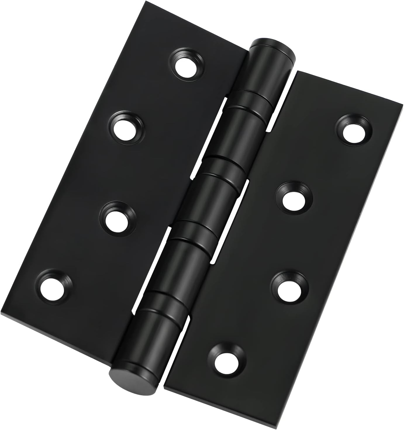 6 Pack Matte Black Door Hinges 4 Inch x 3 Inch, Heavy Duty Thicken Stainless Steel Interior Square Door Hinges, Bifold Residential Standard Bedroom Door Hinge.