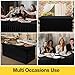 Smiry Spandex Tablecloth, Elastic Fitted Stretch Tablecloth for 6FT Rectangle Tables, Waterproof Washable Table Cover Skirt for Outdoor, Wedding, Banquet & Parties (Black, 72Lx30Wx30H Inch)
