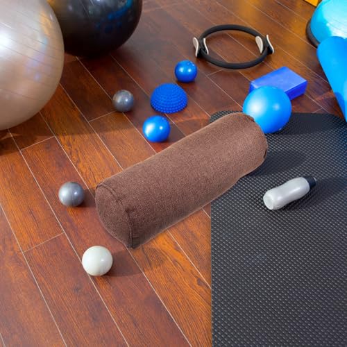 Almohada cilíndrica de yoga LOPUNER cojín de algodón y lino para ejercicios en casa 4