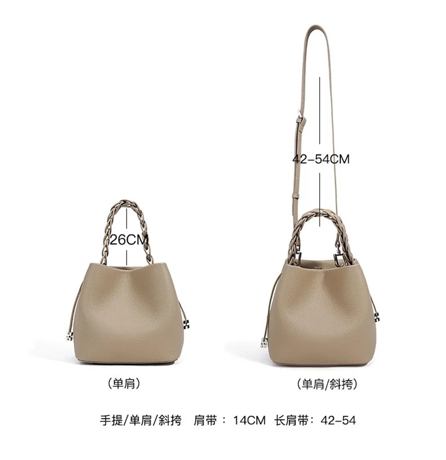 Bolso bandolera de piel auténtica, versátil, for el día a, elegante y Para Viajes Compras Trabajo Citas