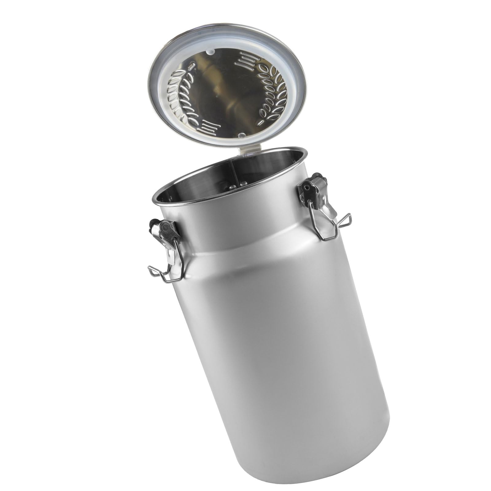 AIZYRLYR 5/10/12L Stainless Steel Milk Can Milk Jug with Lid, Wine Pail Bucket Airtight Canister for Milk, Wine, Oil, Grains Storage,12L 22X35cm