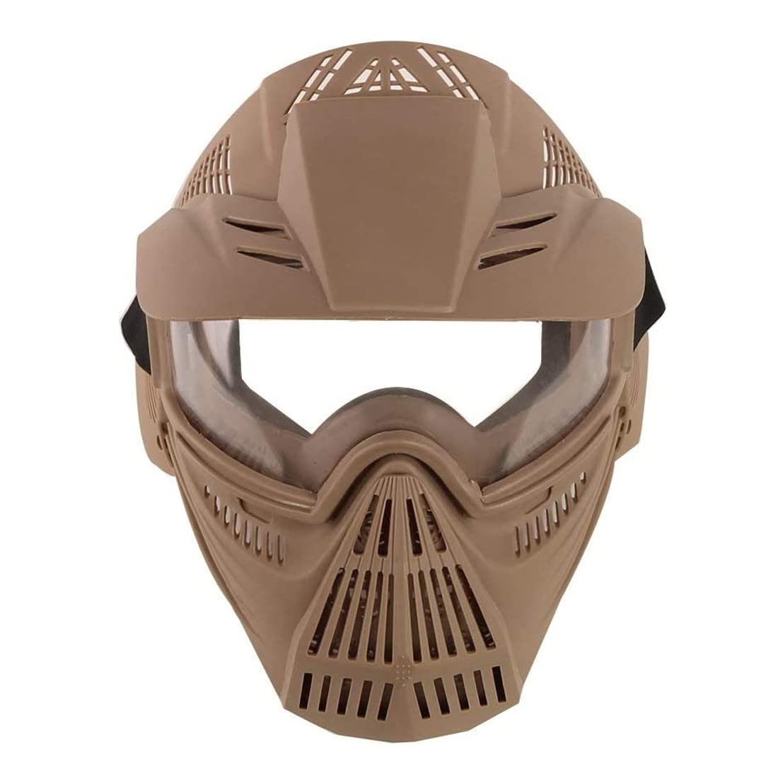 WarmHeartting Tactical Airsoft Mask Full Face with Lens Goggles Eye Protection for Halloween CS Survival Games Paintball Cosplay