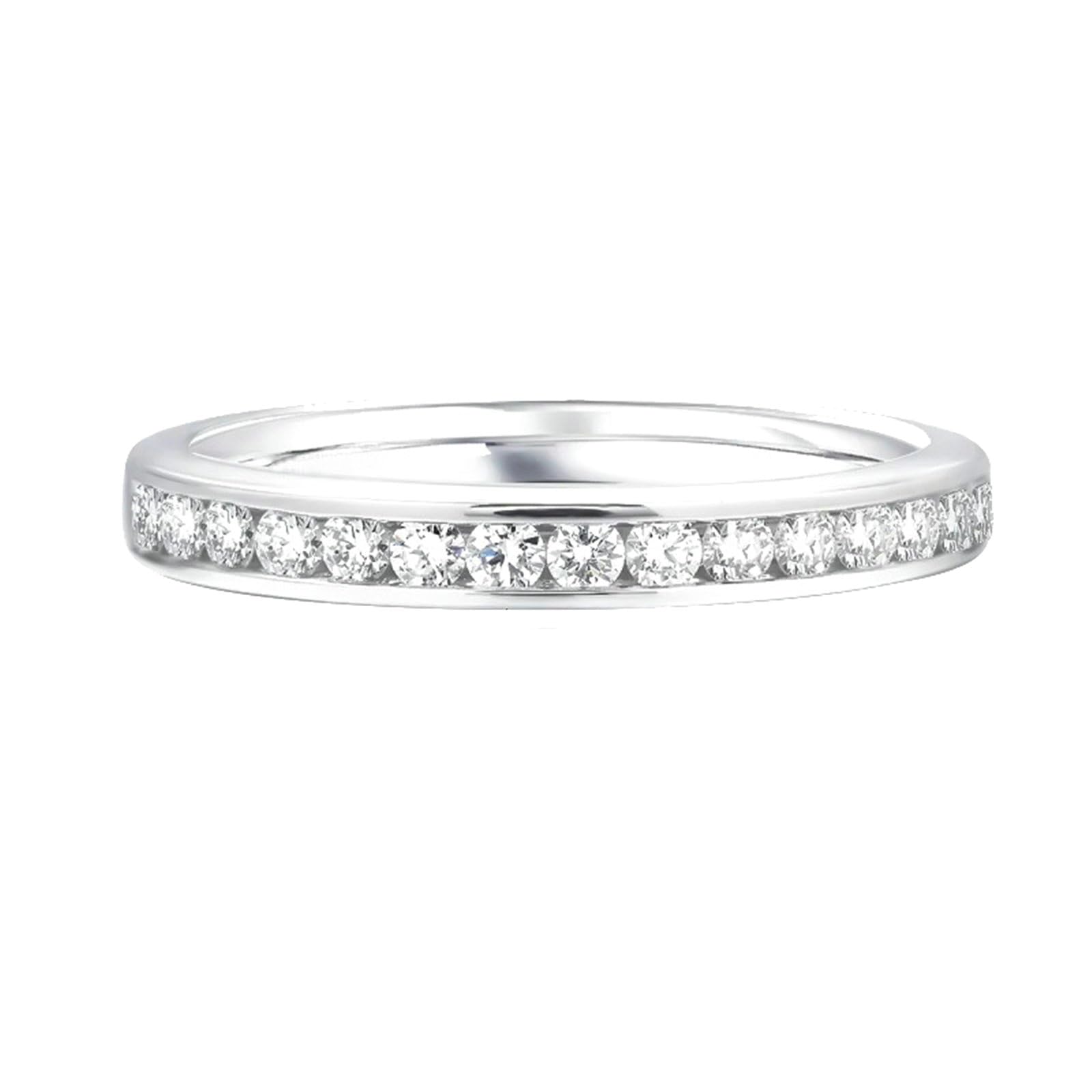 Beydodo Fedi nuziali 750 585 375 in vero oro da donna, con moissanite, anello di fidanzamento, fedi nuziali senza nichel, misura 50-62, 57 (18.1), metallo prezioso Gemma, Moissanite