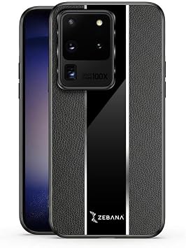 Case Compatible with Zebana Samsung Galaxy S20 Ultra Zebana Premium Leather Case Black