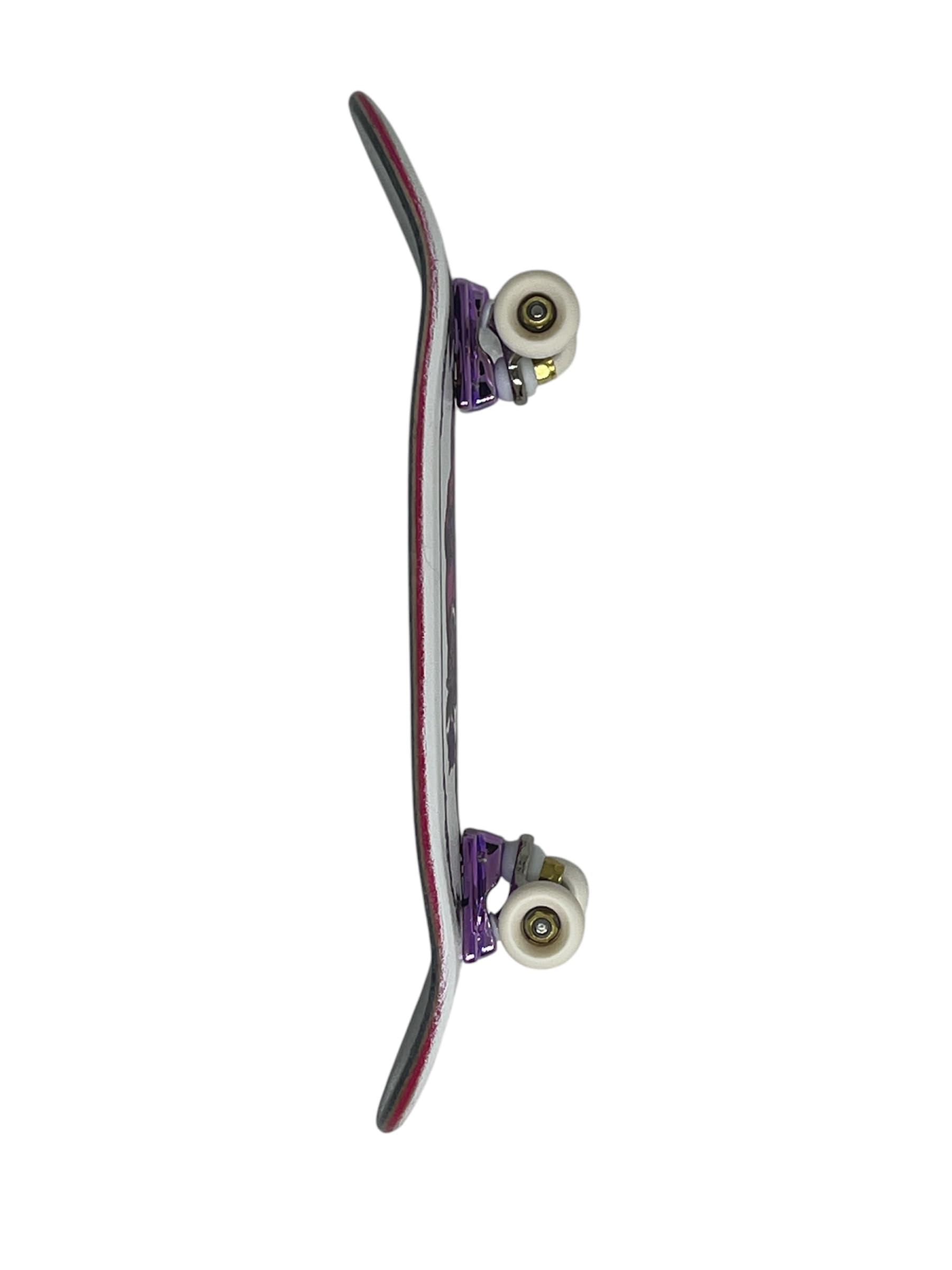LEEFAI 32mm Pro Fingerboard Complete Set, 32x96mm Maple Wood Deck with UV Printing Graphic, Pro G4 Finger Skateboard Trucks,Urethane Bearing wheels-Op3ra V3-Hearts of Queen