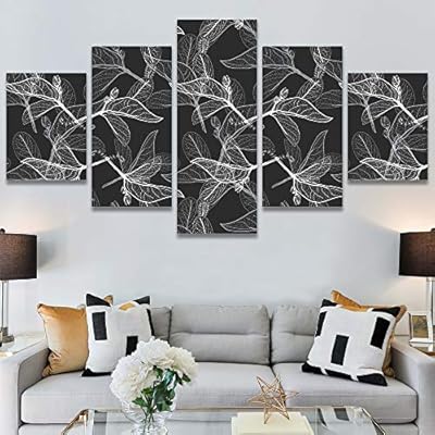 SIGNWIN 5 Panel Canvas Wall Art Modern Art...
