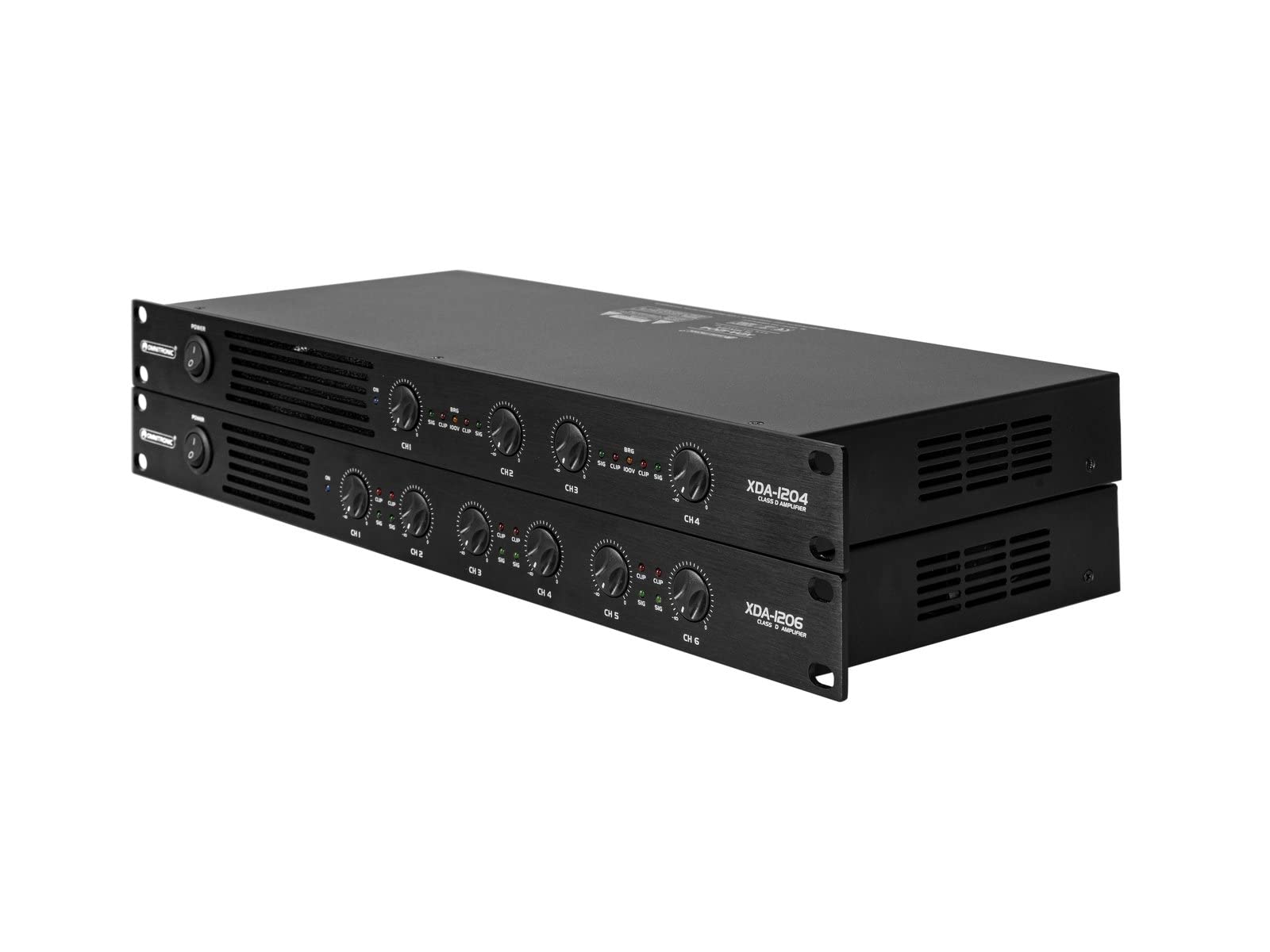 OMNITRONIC XDA-1206 6-Kanal Class-D-Verstärker | Verstärker mit Schaltnetzteil, 6 x 200 W / 4 Ohm, 4 x 150 W / 8 Ohm