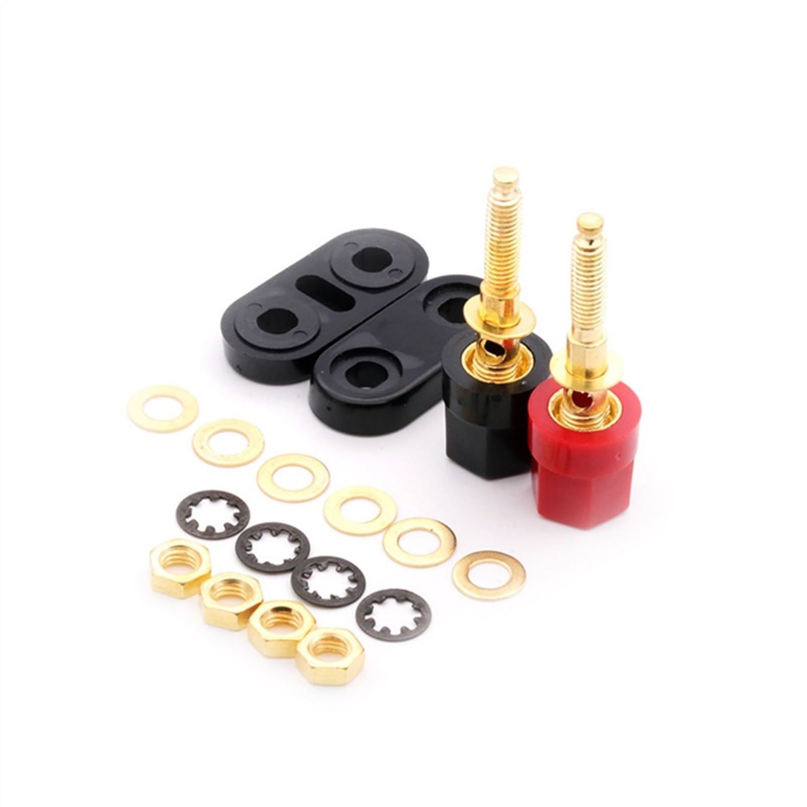 Fiches Banane Couple bornes Rouge Noir connecteur amplificateur Terminal Liaison Poste Banane Haut-Parleur Prise Jack