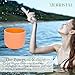 432HZ 8 Inchs D Note Orange Frosted Crystal Singing Bowl for Meditation Healing Yoga Chakra Quartz Crystal Sound Bowls with Heavy Duty Carry Case and Rubber Mallet,Suede Striker,O-rings