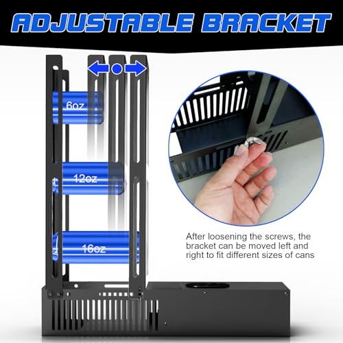 Electric Can Crusher, Automatic Can Crushers for Recycling 8oz 12oz & 16oz Cans, Fill 8 cans at a Time, Electric Can Smasher for Recycling Aluminum Seltzer, Cola, Beer Cans