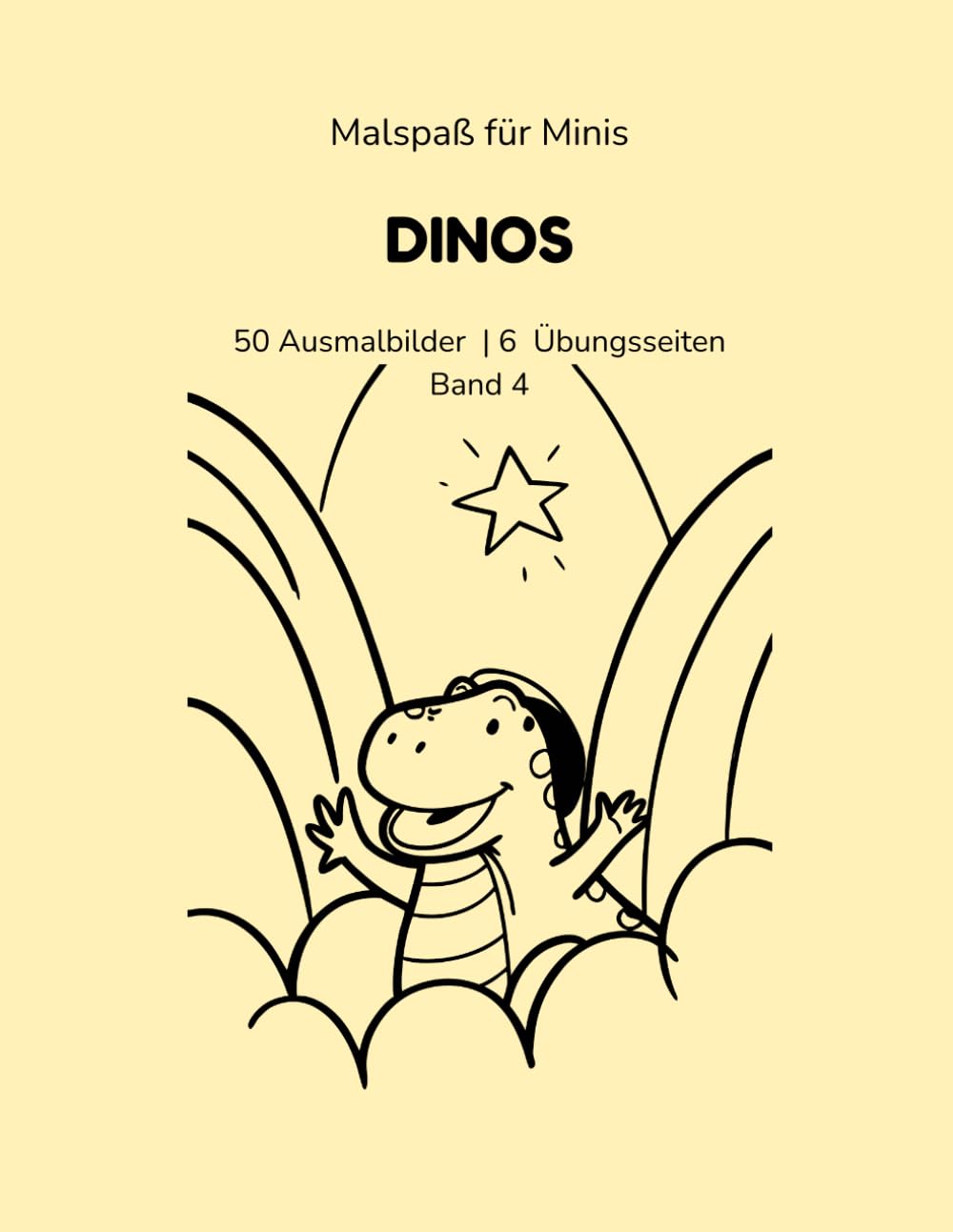 Malspaß für Minis: Dinos: 50 Ausmalbilder & 6 Schwungübungen - mit Übungs-Tracker & Urkunde