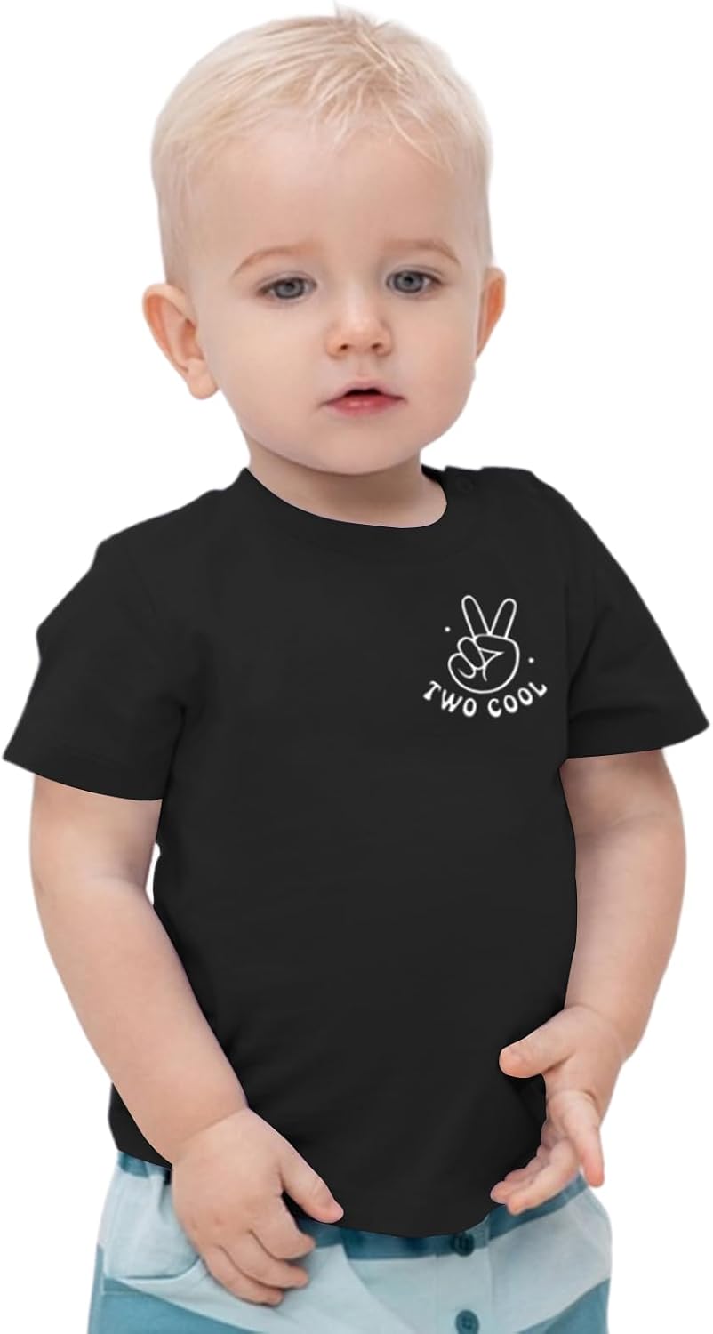 Two Cool Birthday Shirt 2nd Birthday Boy Grils Tshirt Girls Boys T-Shirt Girls 2 Years Old B-Day Party Tee Tops
