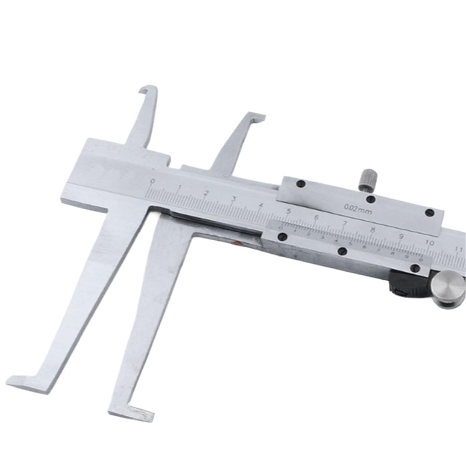 1pc Double Inner Groove Vernier Caliper 9-300mm Single Claw Extended Inner Diameter Inner Circular Circlip Groove Measuring Caliper(10-160mm Short Claw)
