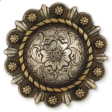 Roped Berry Concho 1-1 2" Screwback Belt Customise Design Tandy Leather 7428-13