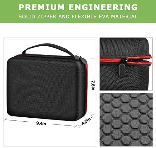 Case Compatible with Canon SELPHY CP1300/ CP1200/ CP1500 Wireless Compact Photo Printer and Color Ink/Paper Set - Organizer Storage Bag Only (Black)