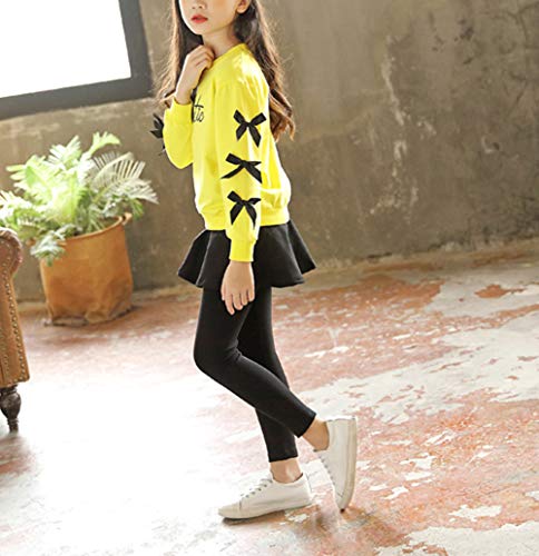 Image of Urtrend Little Girls' Kids 2 Pieces Long Sleeve Top Pants Leggings Clothes Set Outfits